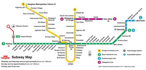 Ttc subway map - Toronto subway line map (Canada)