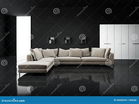 Minimal Contemporary Elegant Living Room Stock Photos - Image: 36606243