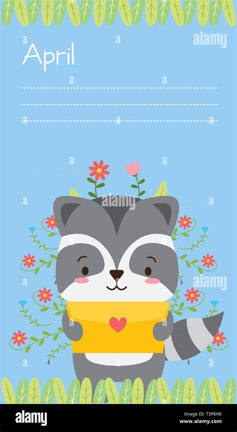 cute animals calendar Stock Vector Image & Art - Alamy