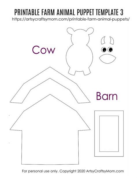 Put on your very own puppet show with these adorable Printable Farm Animal Puppets!! Download ...