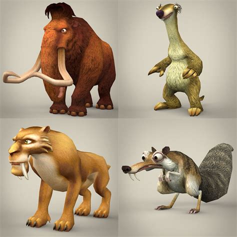 Ice Age Movie Characters Animals