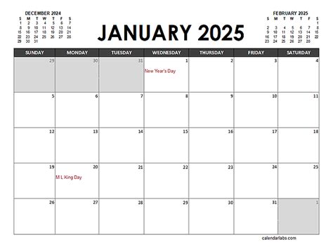 Monthly 2025 Excel Calendar Planner - Free Printable Templates