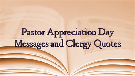 Pastor Appreciation Day Messages and Clergy Quotes - TechNewzTOP