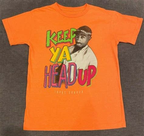 Inspired By 2Pac Keep Ya Head Up Rap Vintage T-shirt Orange | Etsy