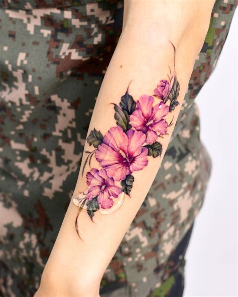 Discover 76+ realistic hibiscus flower tattoo - in.coedo.com.vn