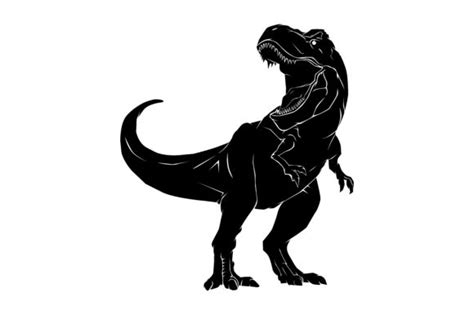 T-rex Silhouette Vector Art Graphic by RFG · Creative Fabrica