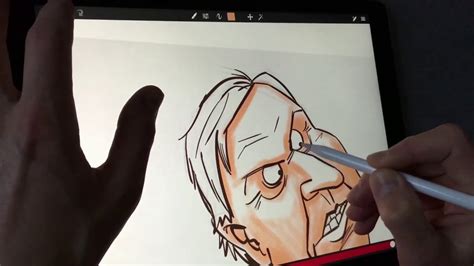 Apple Pencil drawing on iPad Pro in Sketch Club app - YouTube