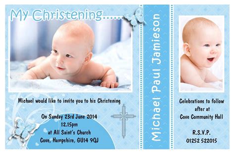 Invitation Card Sample Christening - Cards Design Templates