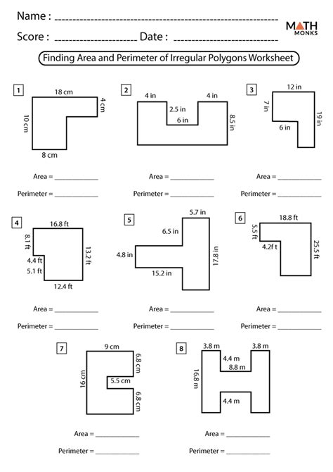 8th grade area and perimeter worksheets - taiwanmilo