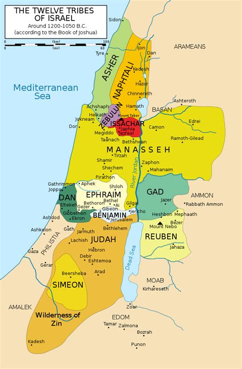 File:12 Tribes of Israel Map.svg - Wikimedia Commons