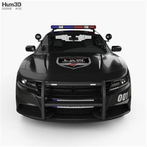 Dodge Charger Police with HQ interior 2017 3D model - Vehicles on Hum3D