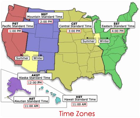 Map Of The United States Time Zones Printable - Printable Templates