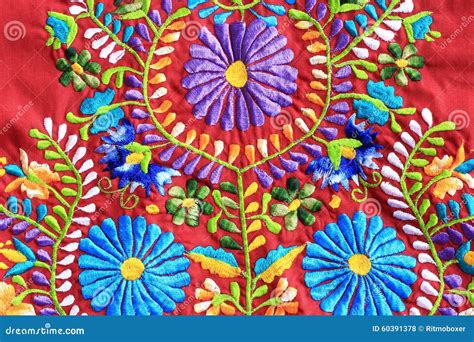 Close Up Of Mexican Embroidery Design Royalty-Free Stock Image | CartoonDealer.com #60391378