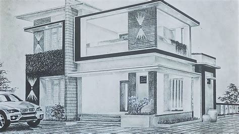 Pencil Sketches Of Modern Houses