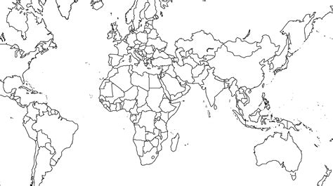 5 Amazing Free Printable World Political Map Blank Outline in PDF | World Map With Countries