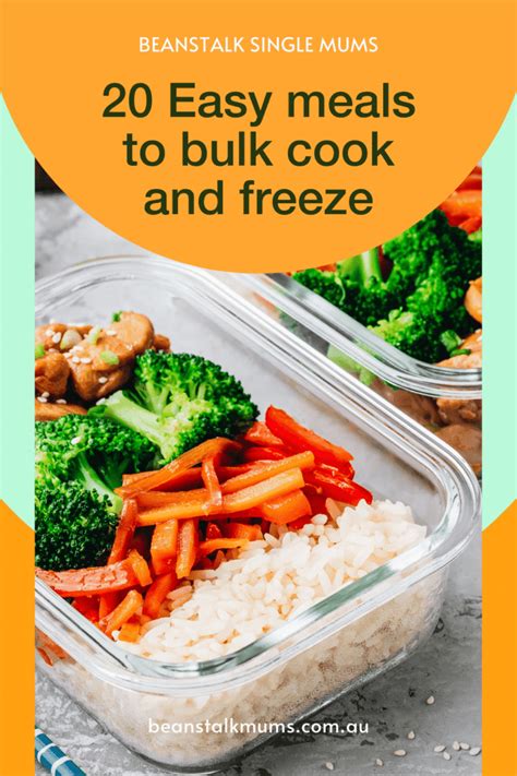 20 Easy meals to bulk cook and freeze - Beanstalk Mums