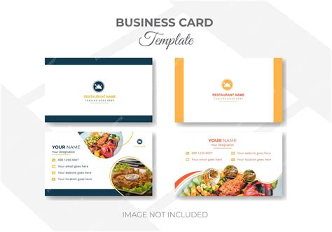 Premium Vector | Food vector business card set design template