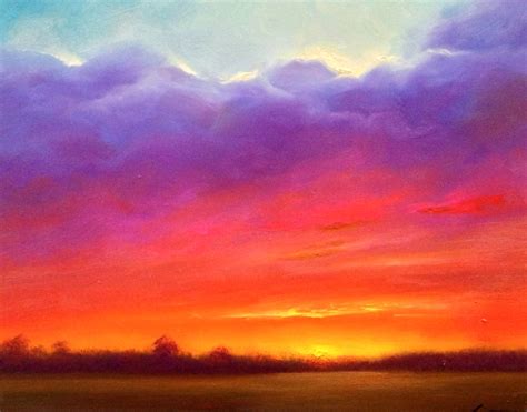 Sunset Sky Painting : Sunset Painting Sunset Art Galaxy Painting Galaxy Art | Etsy : See more ...