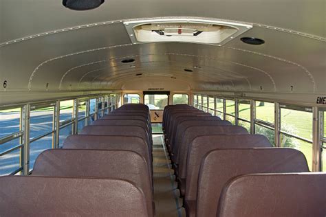 Interior Of School Bus Stock Photo - Download Image Now - iStock