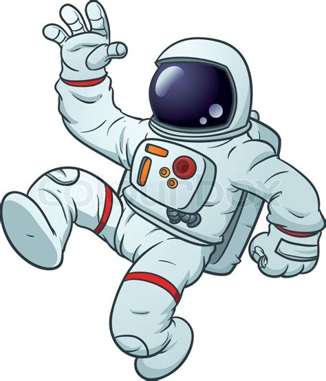 Cartoon astronaut floating. Vector ... | Stock vector | Colourbox