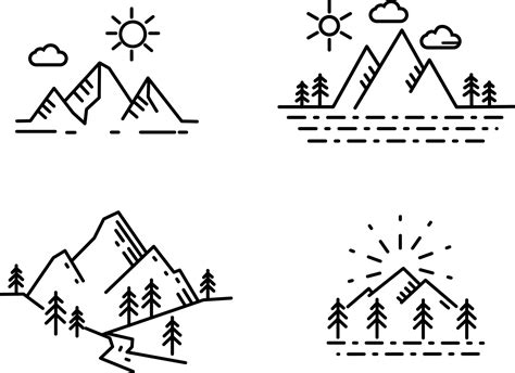 Mountain Line Vector Art, Icons, and Graphics for Free Download