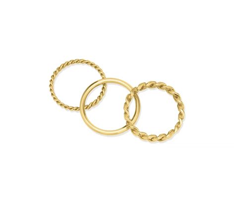 Chain Trio Ring Gold | RINGS | BUD TO ROSE™