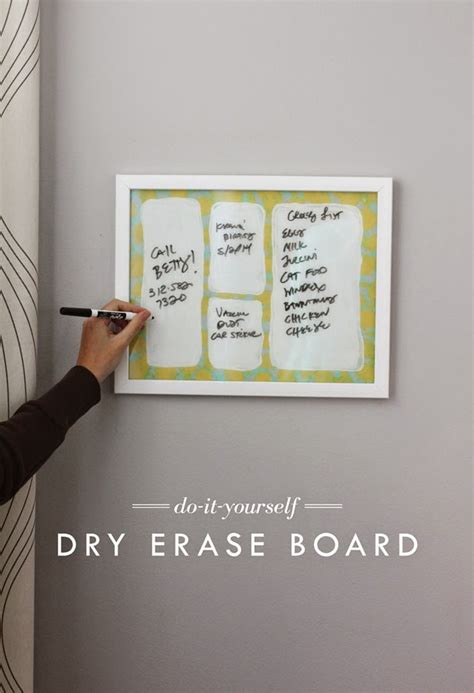 DIY Dry Erase Board - Aunt Peaches