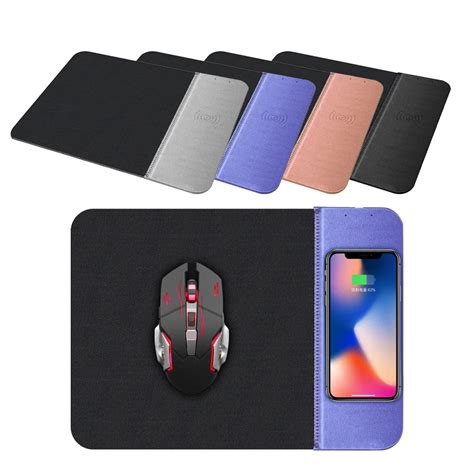 Mobile Phone Wireless Charger Charging Mouse Pad Mat PU+Cloth+Rubber Waterproof Mousepad For ...