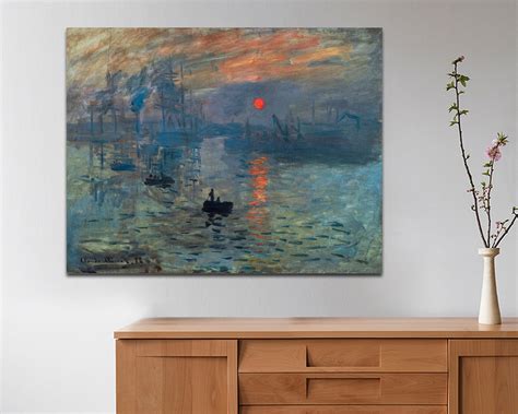 Impression Sunrise by Claude Monet Canvas, Monet Print, Monet Wall Art, Monet Poster, Wall Decor ...