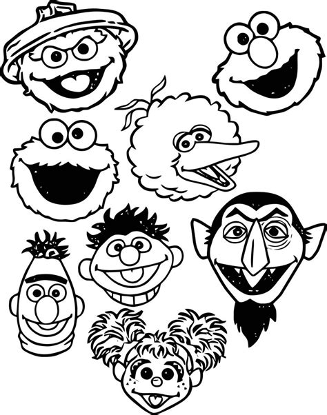 Sesame Street Characters Coloring Pages | Images and Photos finder