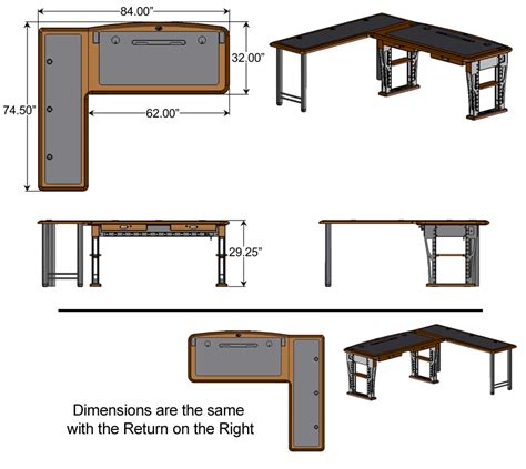 L Shaped Desk Dimensions