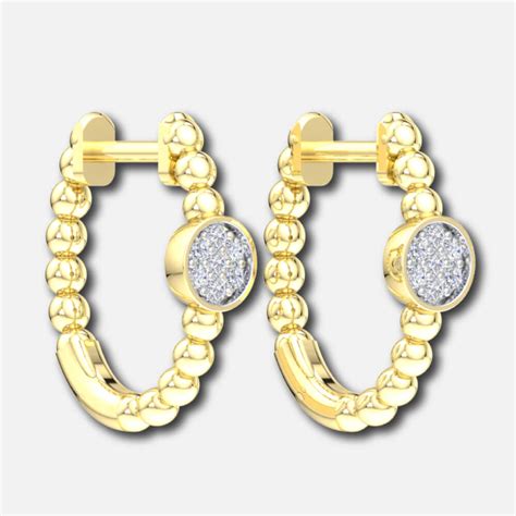 Pave Setting Diamond Hoop Earrings – RS Laxmi Jouel Pvt. Ltd.