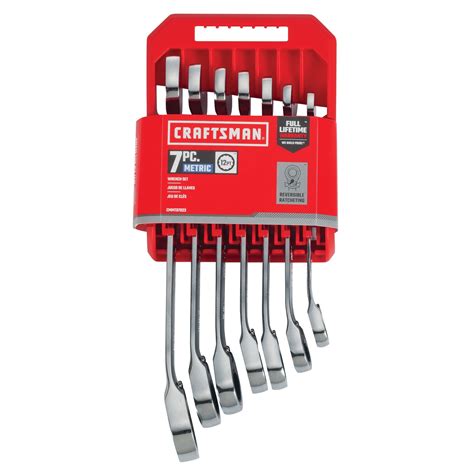 Metric Reversible Ratcheting Wrench Set (7 pc) | CRAFTSMAN