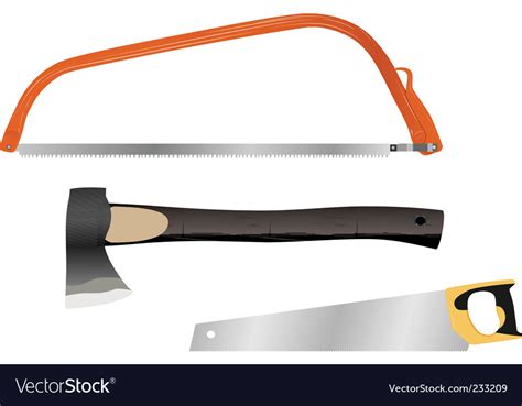 Wood cutting tools Royalty Free Vector Image - VectorStock