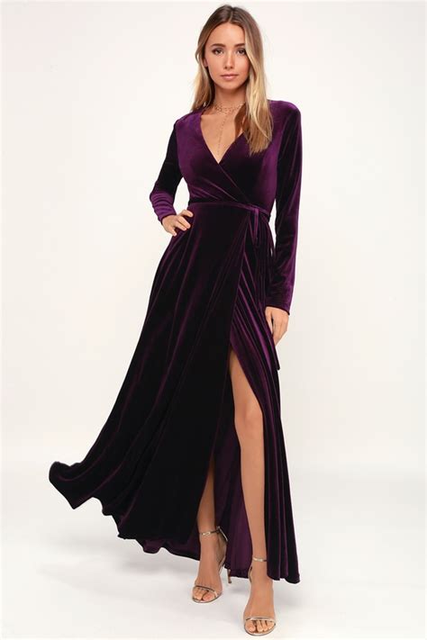 Purple Velvet Midi Dress | Dresses Images 2022