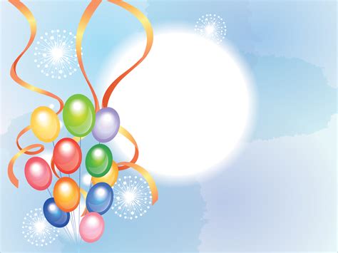 Colorful Birthday Balloons Powerpoint Templates - 3D Graphics, Blue, Objects - Free PPT ...