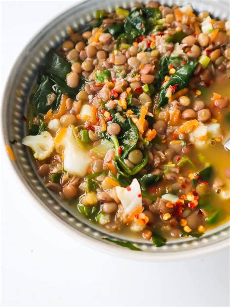 Lentil Spinach Soup - Beauty Bites