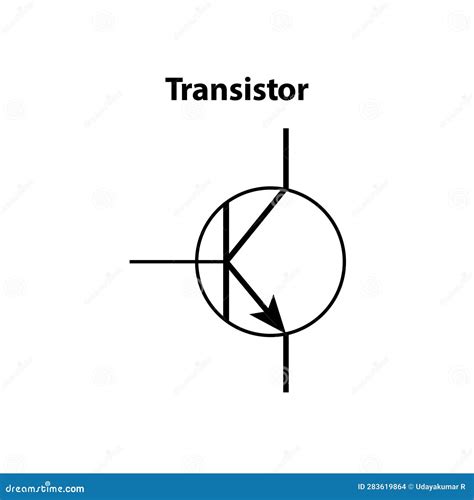 Transistor. Electronic Symbol. Illustration of Basic Circuit Symbols. Electrical Symbols. Stock ...