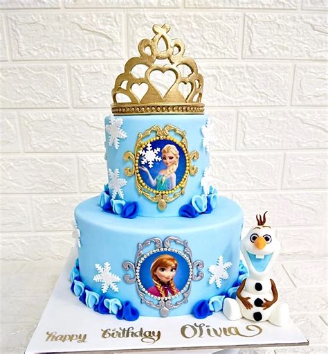 Frozen Theme 2 Tier Cake - 3D