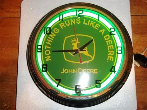 NEW NEON JOHN DEERE WALL CLOCK NOTHING RUNS LIKE A DEERE FARM TRACTOR EQUIPMENT | #1798899367