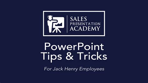 PowerPoint Tips and Tricks | Sales Presentation Academy