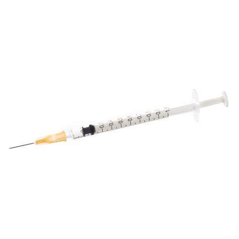 BD Plastipak 1ml Syringe with Needle 25g (Orange) 16mm