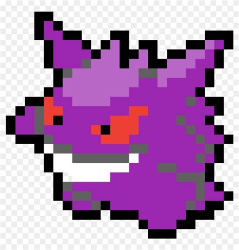 Pokemon Pixel Art Mega Gengar Moveset - PELAJARAN