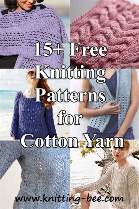 15+ Free Knitting Patterns for Cotton Yarn to Download