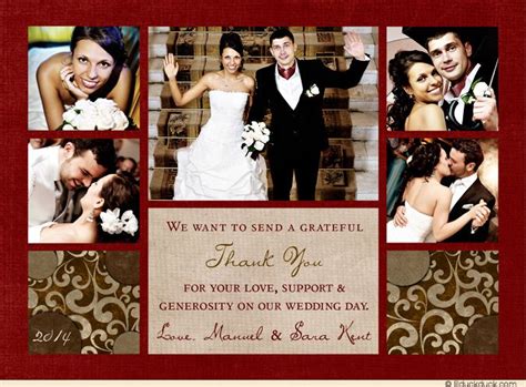 78 Best images about Collage Photo Wedding Thank You Cards on Pinterest | Multi photo, Damasks ...