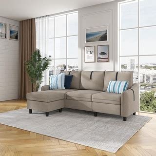 Sectional Sofa with Reversible Ottoman for Living Room - On Sale - Bed Bath & Beyond - 37478566