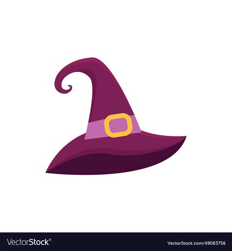 Isolated colored halloween witch hat icon Vector Image