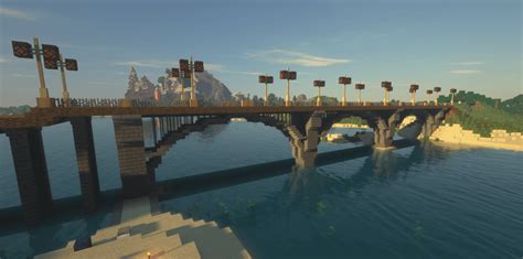 Arched Bridge I built : r/Minecraft