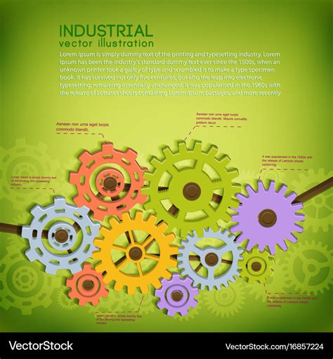 Industrial technical poster Royalty Free Vector Image