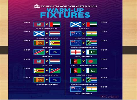 Icc Cricket World Cup 2024 Schedule - Grier Kathryn